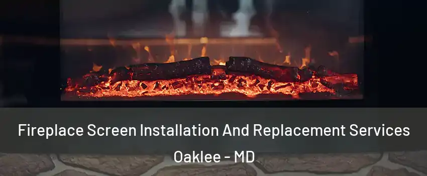 Fireplace Screen Installation And Replacement Services Oaklee - MD