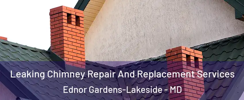 Leaking Chimney Repair And Replacement Services Ednor Gardens-Lakeside - MD