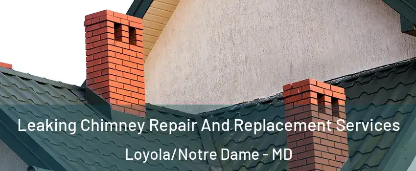 Leaking Chimney Repair And Replacement Services Loyola/Notre Dame - MD